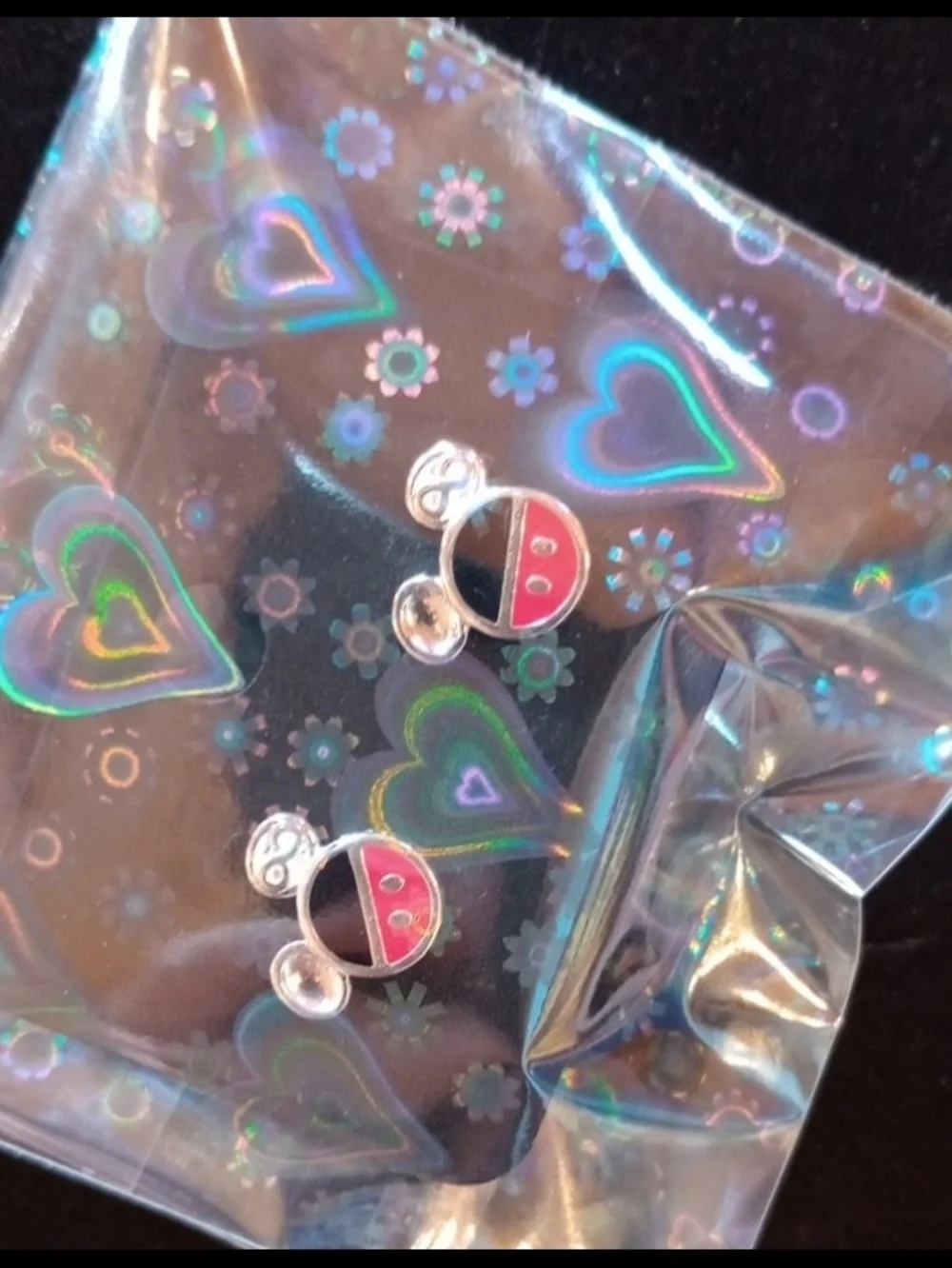 $8 Each Or Bundle 5/$20 Kids Red & Black Mickey-Style Stud Earrings